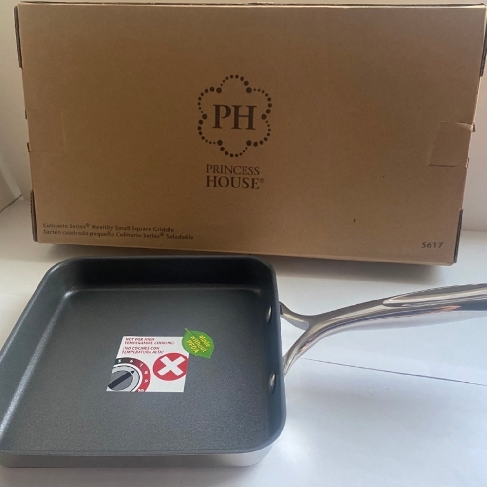 Princess House Healthy Small Square Griddle sarten 6.5”